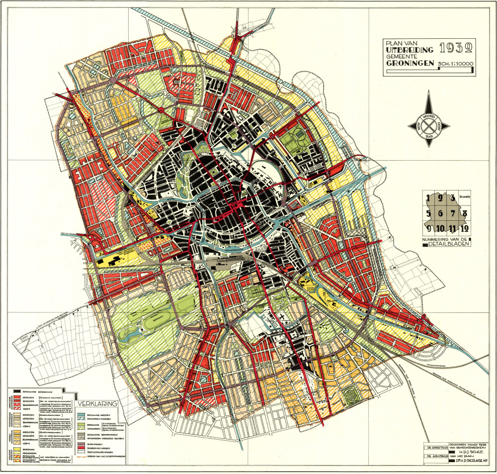 Uitbreidingsplan Berlage en Schut, 1928-1932, 1934, 1936, 1939 en 1942